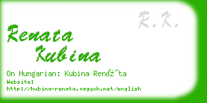 renata kubina business card